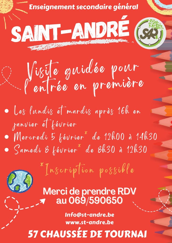 Inscriptions en première et visites guidées