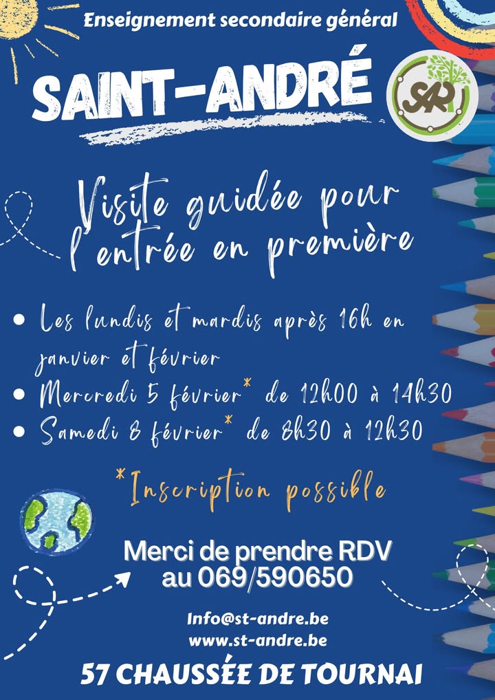 Inscriptions en première et visites guidées
