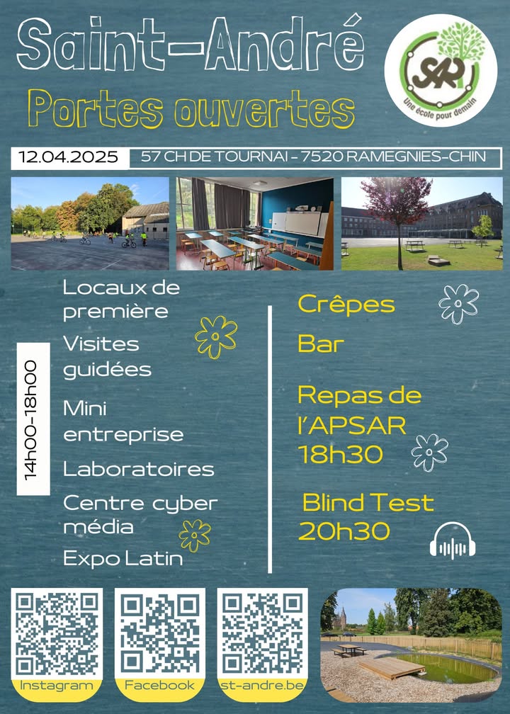 Portes ouvertes et repas du 12 avril