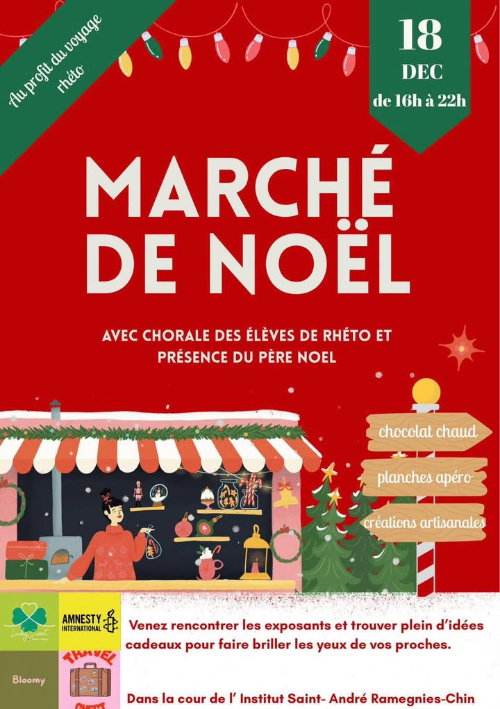 Marché de Noël par les rhétos le 18 décembre